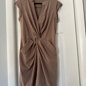 Ark & Co Elegant Brown Midi Dress